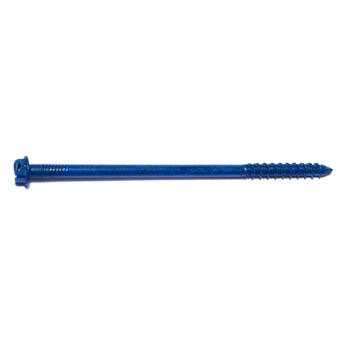 1/4" x 5" Climaseal Coated Steel Slotted Hex Washer Head Masonry Screws