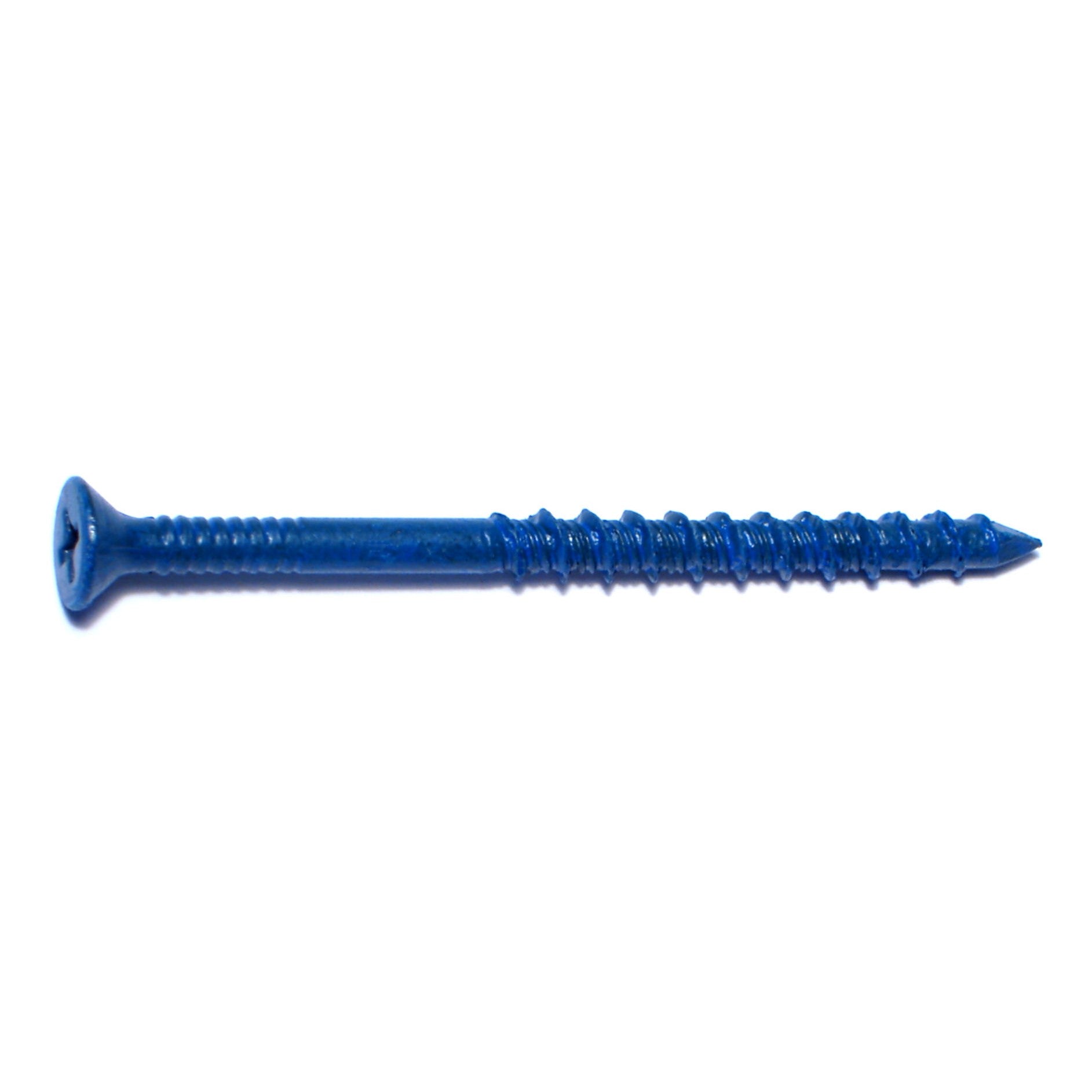 3/16" x 2-3/4" Blue Ruspert Coated Steel Phillips Flat Head Tapcon Concrete Screws