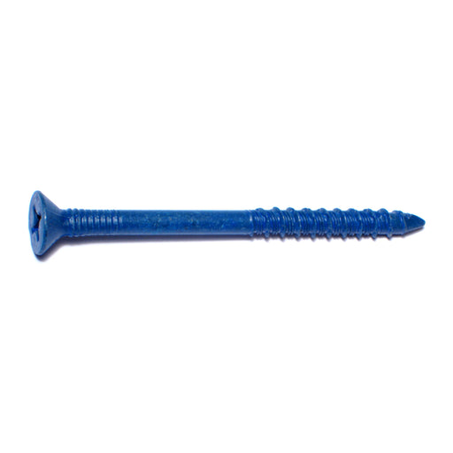 1/4" x 3-1/4" Blue Ruspert Coated Steel Phillips Flat Head Tapcon Concrete Screws