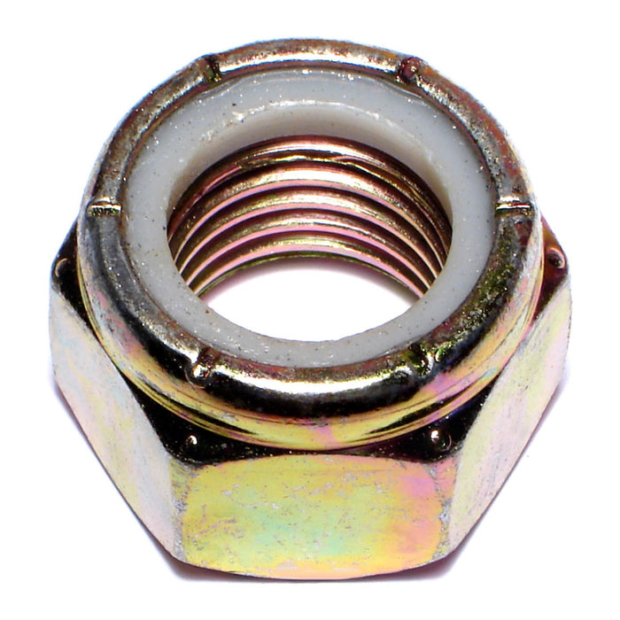 1"-8 Zinc Plated Grade 8 Steel Coarse Thread Nylon Insert Lock Nuts