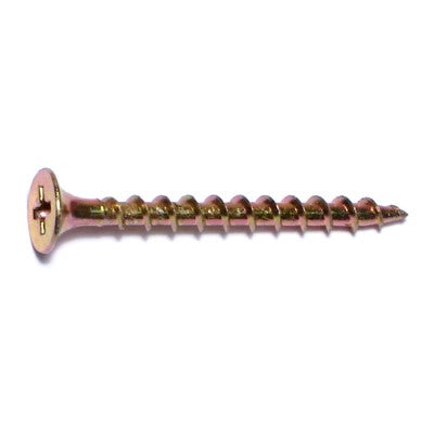 #6 x 1-5/8" Zinc Plated Steel Coarse Thread Phillips Bugle Head All Purpose Screws