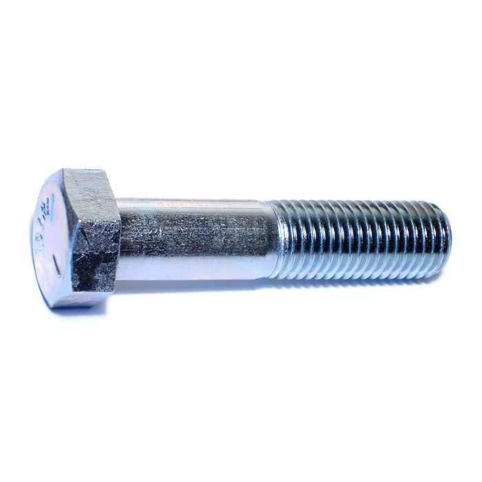 7/8"-9 x 4" Zinc Plated Grade 5 Steel Coarse Thread Hex Cap Screws