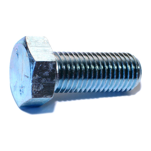 1"-8 x 2-1/2" Zinc Plated Grade 5 Steel Coarse Thread Hex Cap Screws