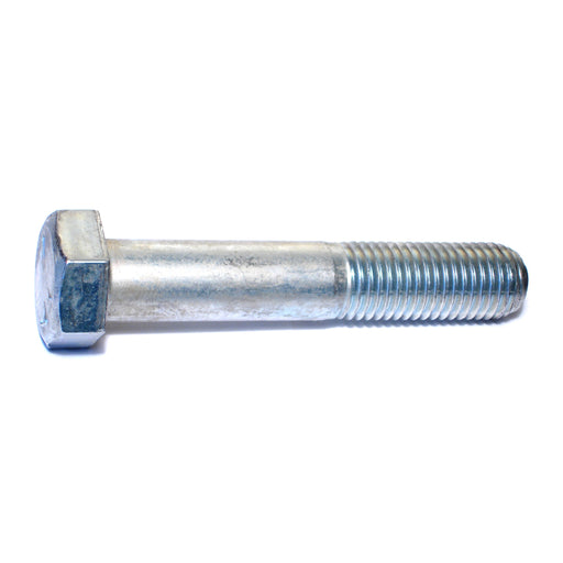 1"-8 x 5-1/2" Zinc Plated Grade 5 Steel Coarse Thread Hex Cap Screws