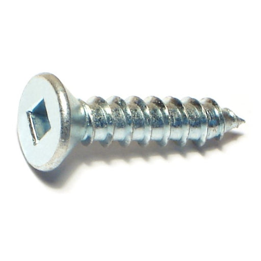 #12 x 1" Zinc Plated Steel Square Drive Flat Head Sheet Metal Screws