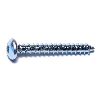 #10 x 1-1/2" Zinc Plated Steel Square Drive Pan Head Sheet Metal Screws