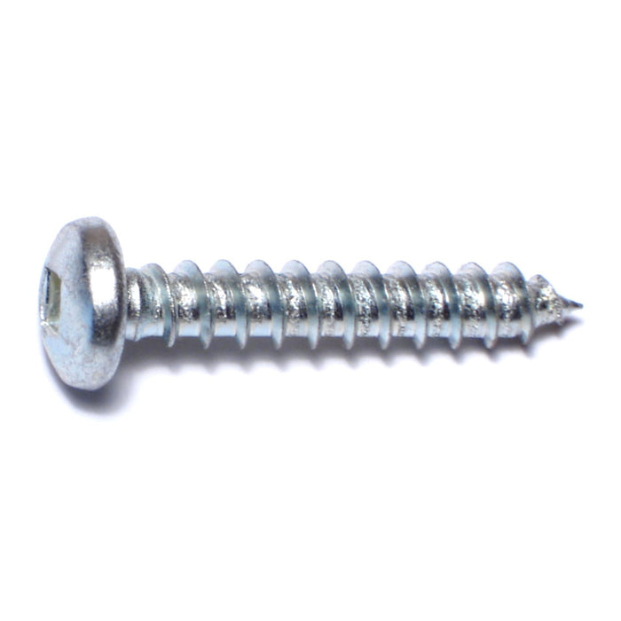 #12 x 1-1/4" Zinc Plated Steel Square Drive Pan Head Sheet Metal Screws