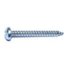 #12 x 2" Zinc Plated Steel Square Drive Pan Head Sheet Metal Screws