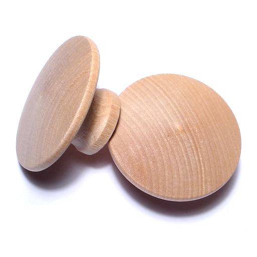 2" Birch Wood Round Top Knobs