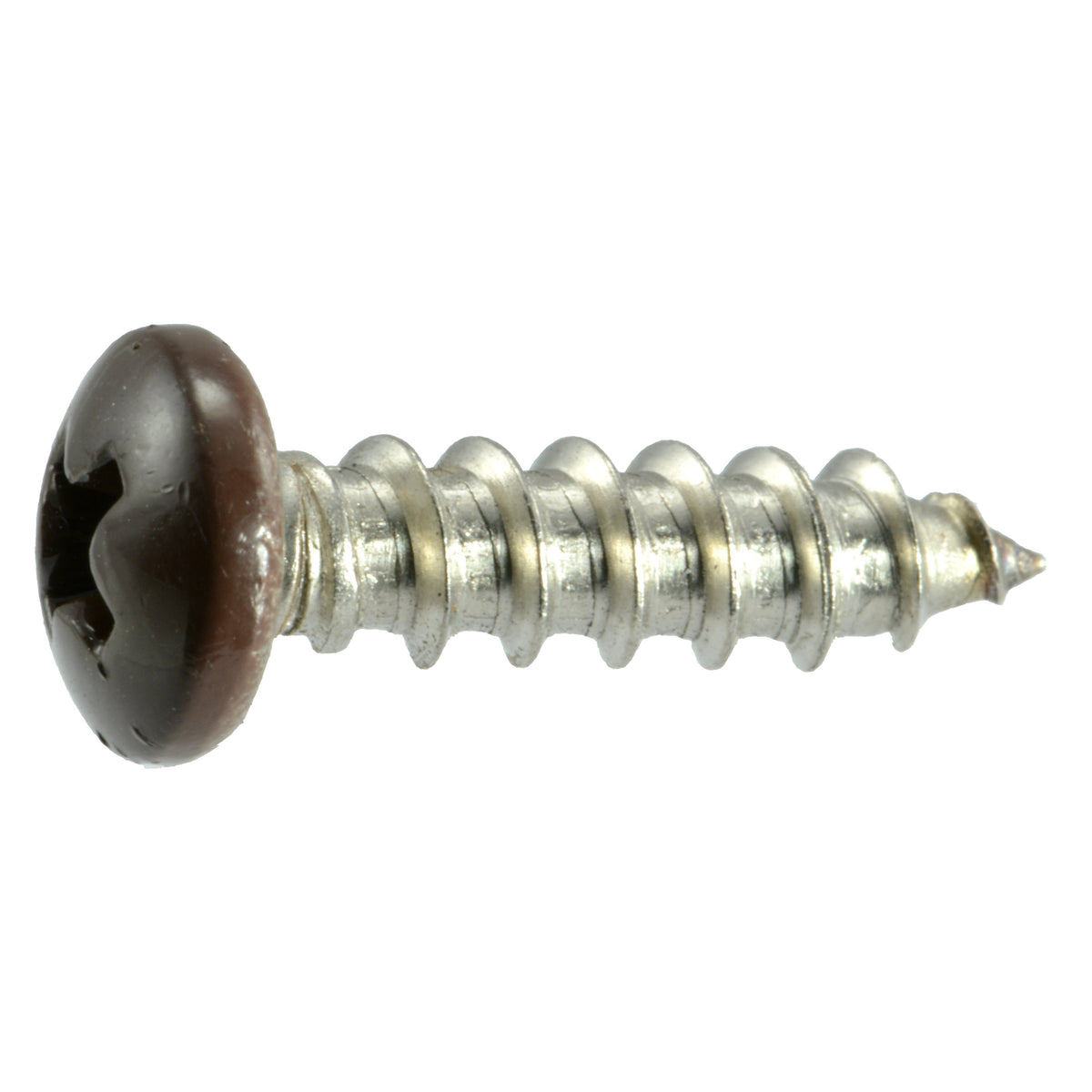 #10 x 3/4" Brown Painted 18-8 Stainless Steel Phillips Pan Head Sheet Metal Screws