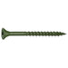 #7 x 2" Green XL1500 Coated Steel Square Drive Bugle Head Deckselect Deck Screws