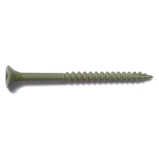 #8 x 2-1/2" Green XL1500 Coated Steel Square Drive Bugle Head Deckselect Deck Screws