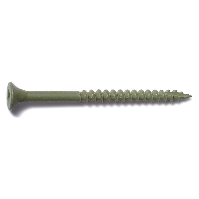 #8 x 2-1/2" Green XL1500 Coated Steel Square Drive Bugle Head Deckselect Deck Screws