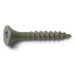 #7 x 1-1/4" Green XL1500 Coated Steel Square Drive Bugle Head Deckselect Deck Screws