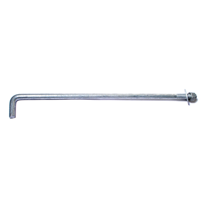 3/8"-16 x 12" Hot Dip Galvanized Steel Coarse Thread Anchor Bolts