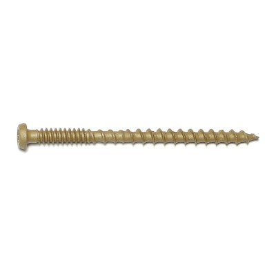 #10 x 3" Tan Ruspert Coated Steel Composite Star Drive Pan Head Deck Screws