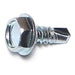 #10-16 x 1/2" Zinc Plated Steel Hex Washer Head Self-Drilling Screws