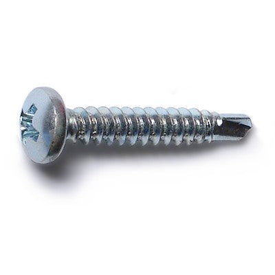 #8-18 x 1" Zinc Plated Steel Phillips Pan Head Self-Drilling Screws