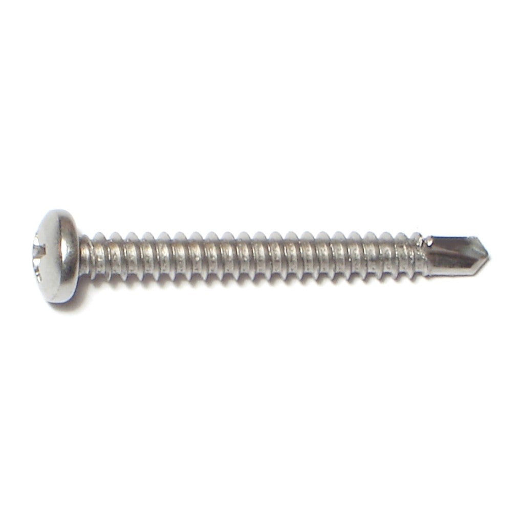 #8-18 x 1-1/2" 410 Stainless Steel Phillips Pan Head Self-Drilling Screws