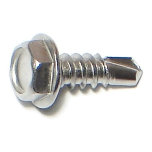 #8-18 x 1/2" 410 Stainless Steel Hex Washer Head Self-Drilling Screws