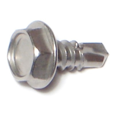 #10-16 x 1/2" 410 Stainless Steel Hex Washer Head Self-Drilling Screws