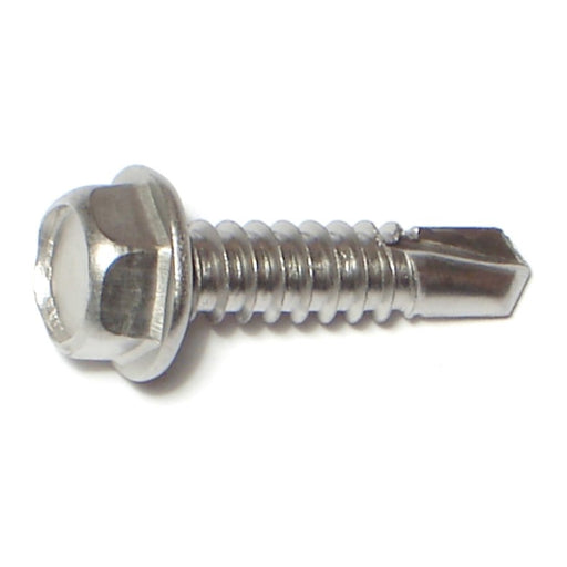 #14-14 x 1" 410 Stainless Steel Hex Washer Head Self-Drilling Screws