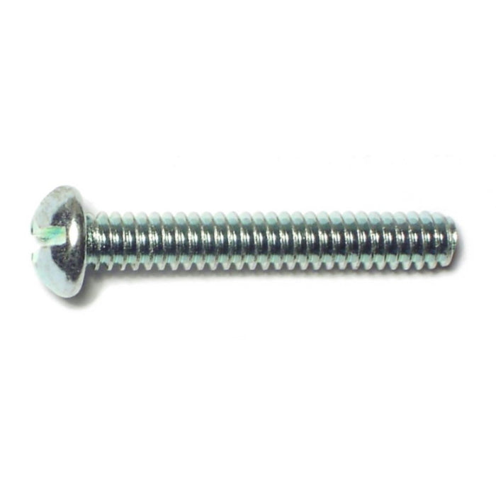 #10-24 x 1-1/4" Zinc Plated Steel Coarse Thread Slotted Round Head Machine Screws