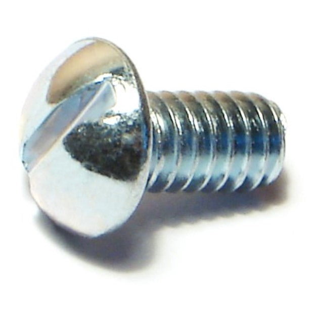 1/4"-20 x 1/2" Zinc Plated Steel Coarse Thread Slotted Round Head Machine Screws