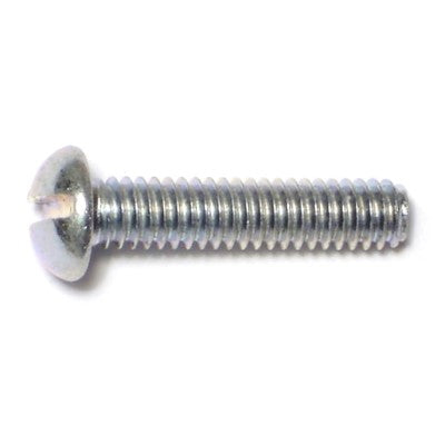 #8-32 x 3/4" Zinc Plated Steel Coarse Thread Slotted Round Head Machine Screws