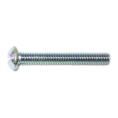 #8-32 x 1-1/4" Zinc Plated Steel Coarse Thread Slotted Round Head Machine Screws