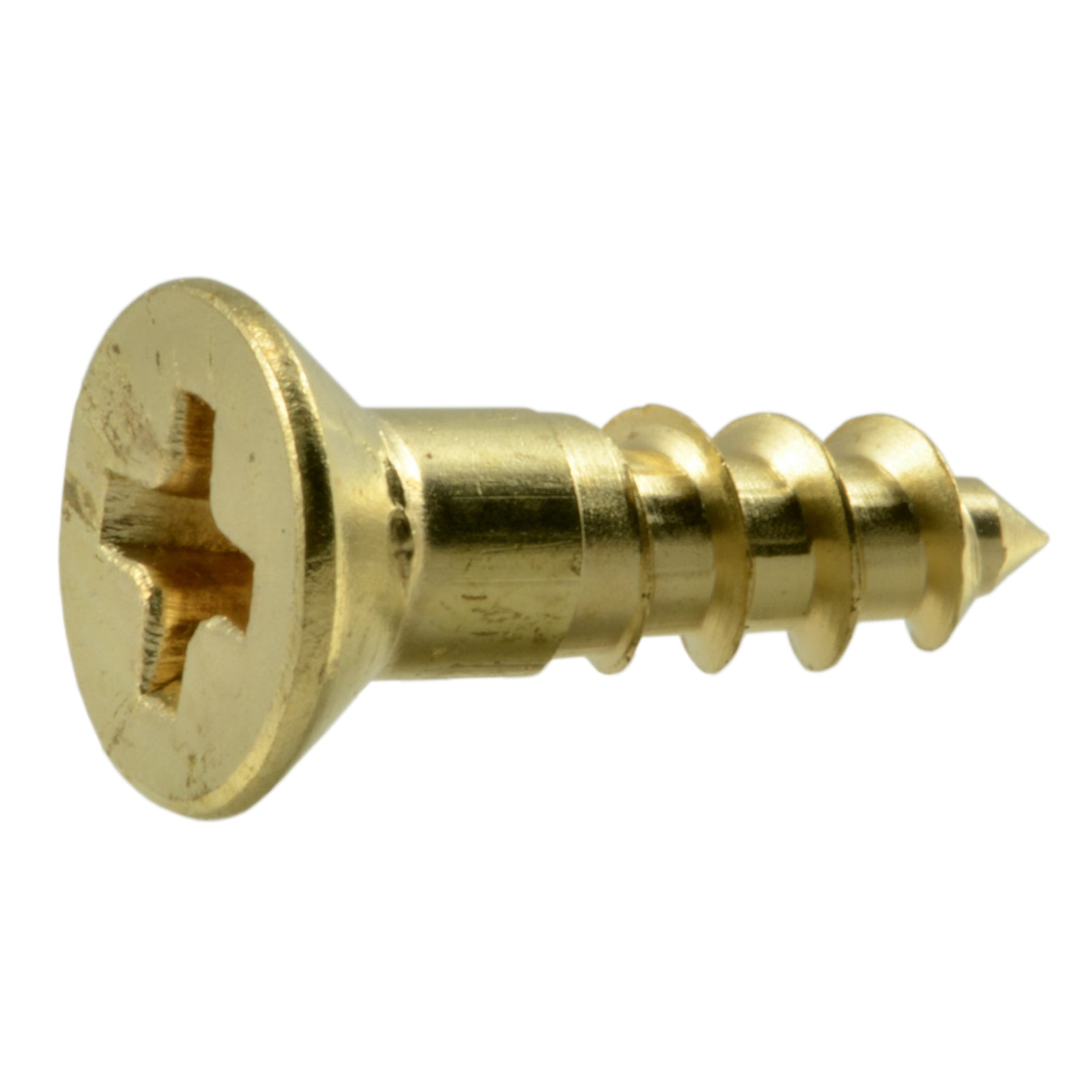 #6 x 1/2" Brass Phillips Flat Head Wood Screws