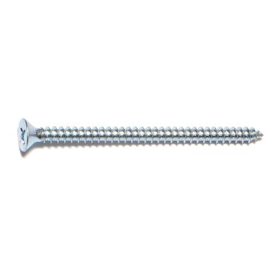 #8 x 2-1/2" Zinc Plated Steel Phillips Flat Head Sheet Metal Screws