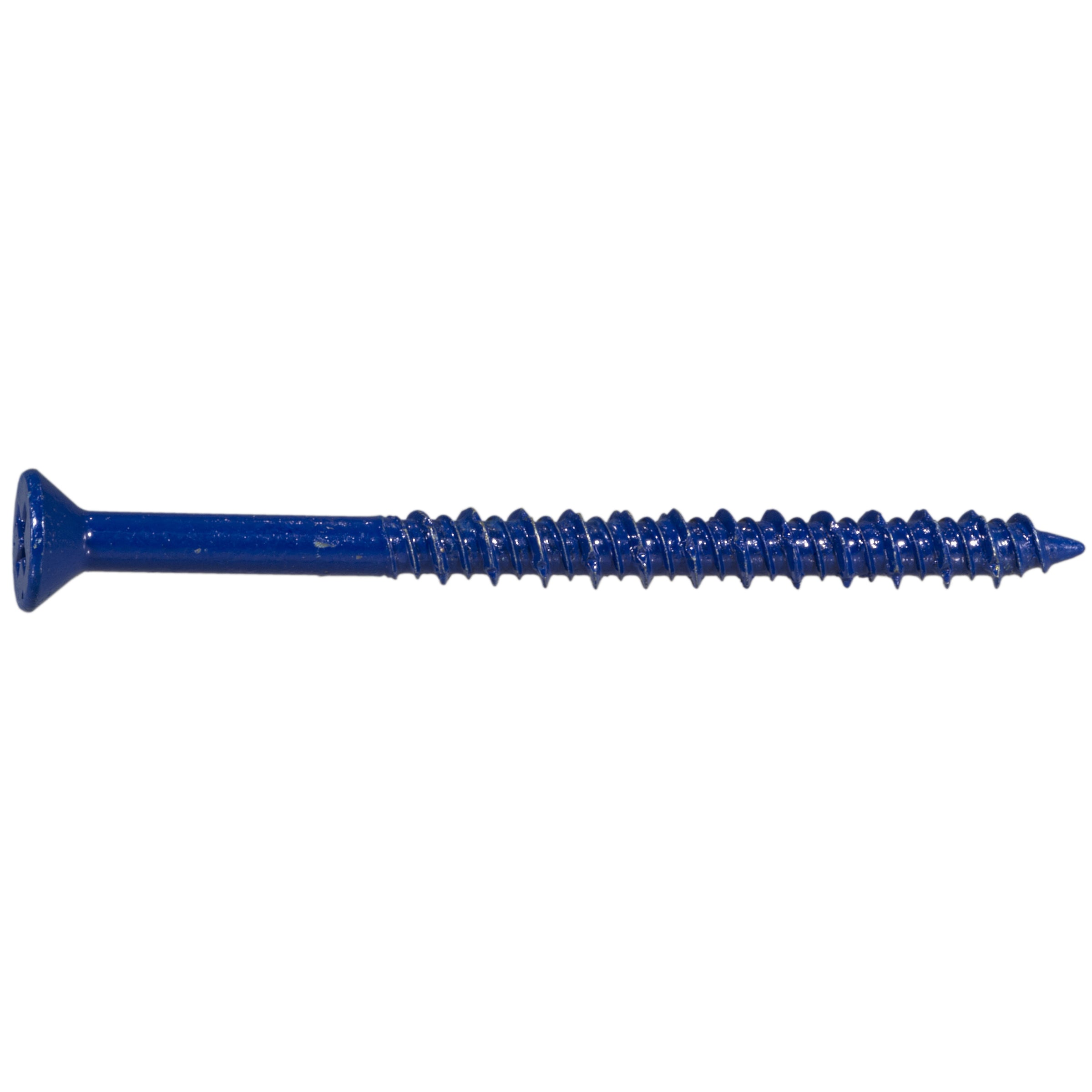 3/16" x 2-3/4" Blue Ruspert Coated Steel Phillips Flat Head Masonry Screws
