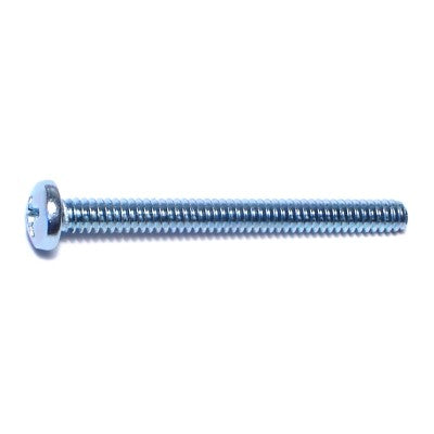#6-32 x 1-1/2" Zinc Plated Steel Coarse Thread Phillips Pan Head Machine Screws