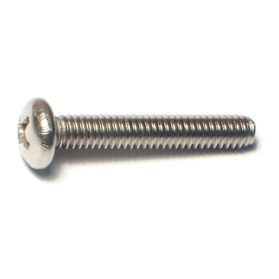 #8-32 x 1" 18-8 Stainless Steel Coarse Thread Phillips Pan Head Machine Screws