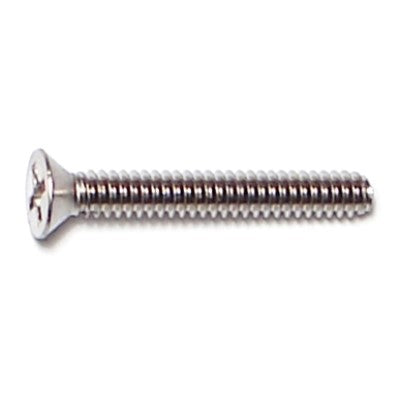 #6-32 x 1" 18-8 Stainless Steel Coarse Thread Phillips Flat Head Machine Screws