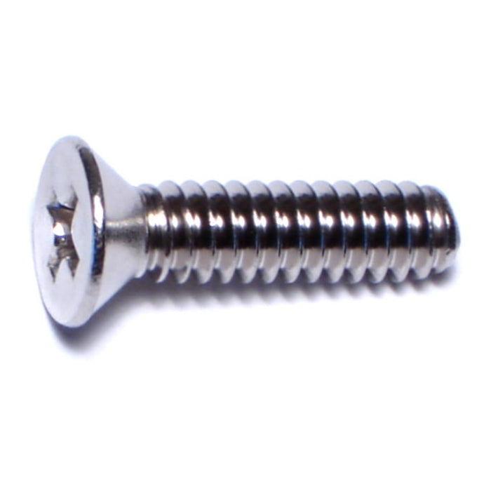 #10-24 x 3/4" 18-8 Stainless Steel Coarse Thread Phillips Flat Head Machine Screws