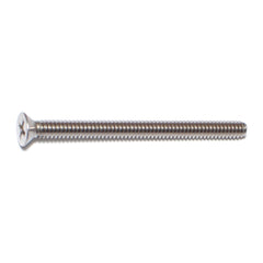 #10-24 x 2-1/2" 18-8 Stainless Steel Coarse Thread Phillips Flat Head Machine Screws