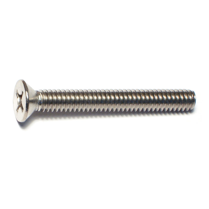 1/4"-20 x 2" 18-8 Stainless Steel Coarse Thread Phillips Flat Head Machine Screws