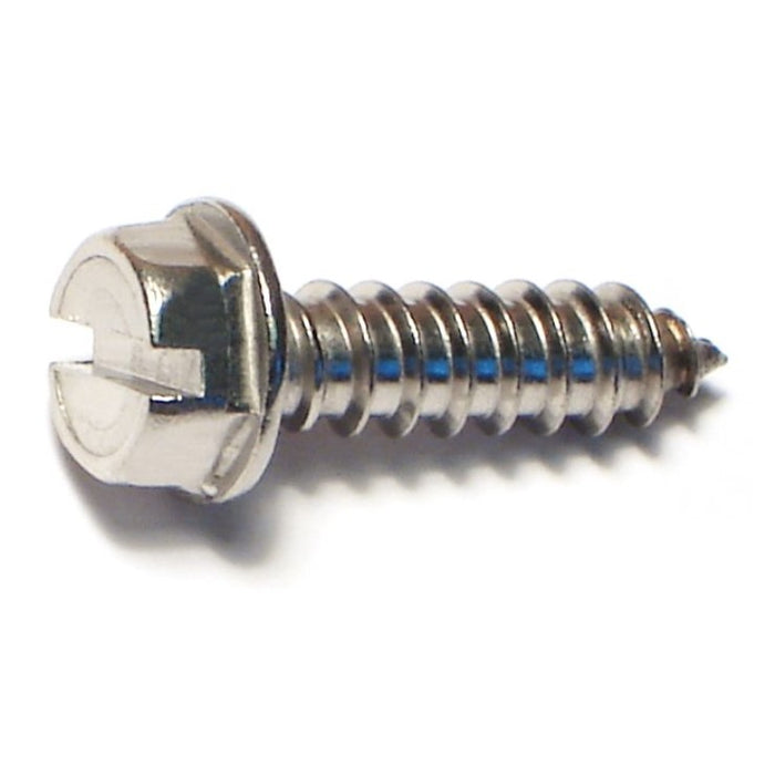 50 Pieces 10-32 X 3/8" Stainless Steel Slotted Hex Washer Head Machine Screws