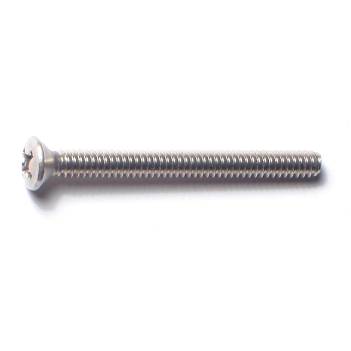 #6-32 x 1-1/2" 18-8 Stainless Steel Coarse Thread Phillips Oval Head Machine Screws