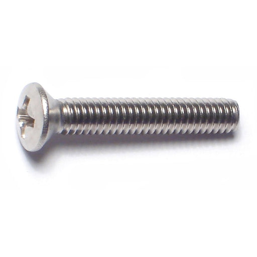 #8-32 x 1" 18-8 Stainless Steel Coarse Thread Phillips Oval Head Machine Screws