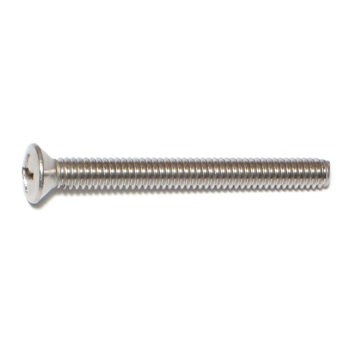 1/4"-20 x 2-1/2" 18-8 Stainless Steel Coarse Thread Phillips Oval Head Machine Screws