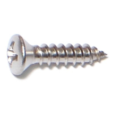 #6 x 5/8" 18-8 Stainless Steel Phillips Oval Head Sheet Metal Screws