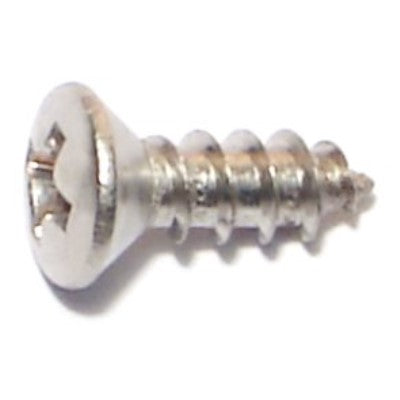 #8 x 1/2" 18-8 Stainless Steel Phillips Oval Head Sheet Metal Screws