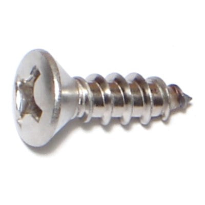 #12 x 3/4" 18-8 Stainless Steel Phillips Oval Head Sheet Metal Screws