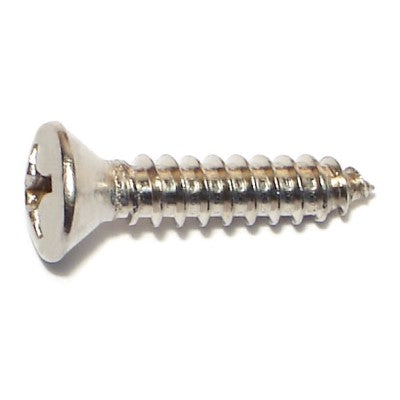 #12 x 1" 18-8 Stainless Steel Phillips Oval Head Sheet Metal Screws