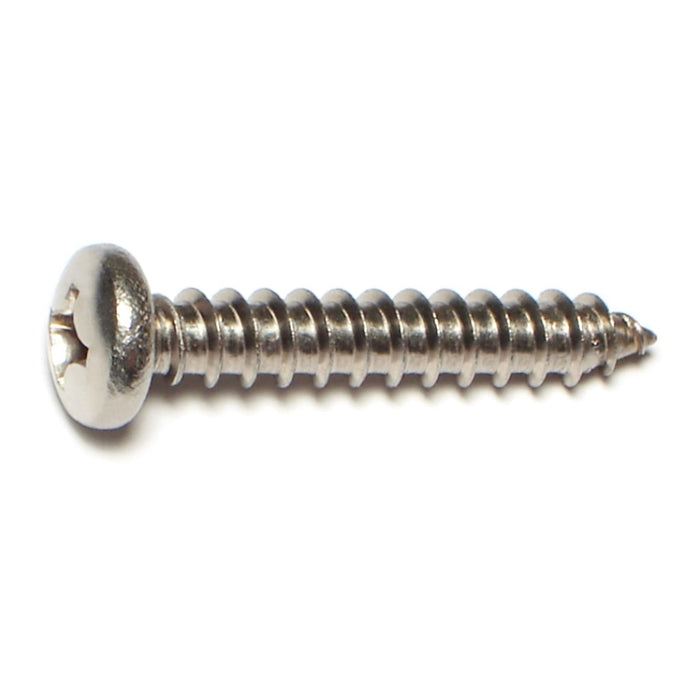 #14 x 1-1/2" 18-8 Stainless Steel Phillips Pan Head Sheet Metal Screws