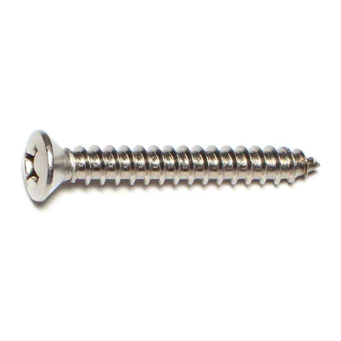 #14 x 2" 18-8 Stainless Steel Phillips Oval Head Sheet Metal Screws