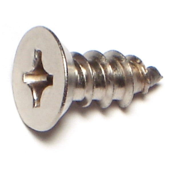 #14 x 3/4" 18-8 Stainless Steel Phillips Flat Head Sheet Metal Screws